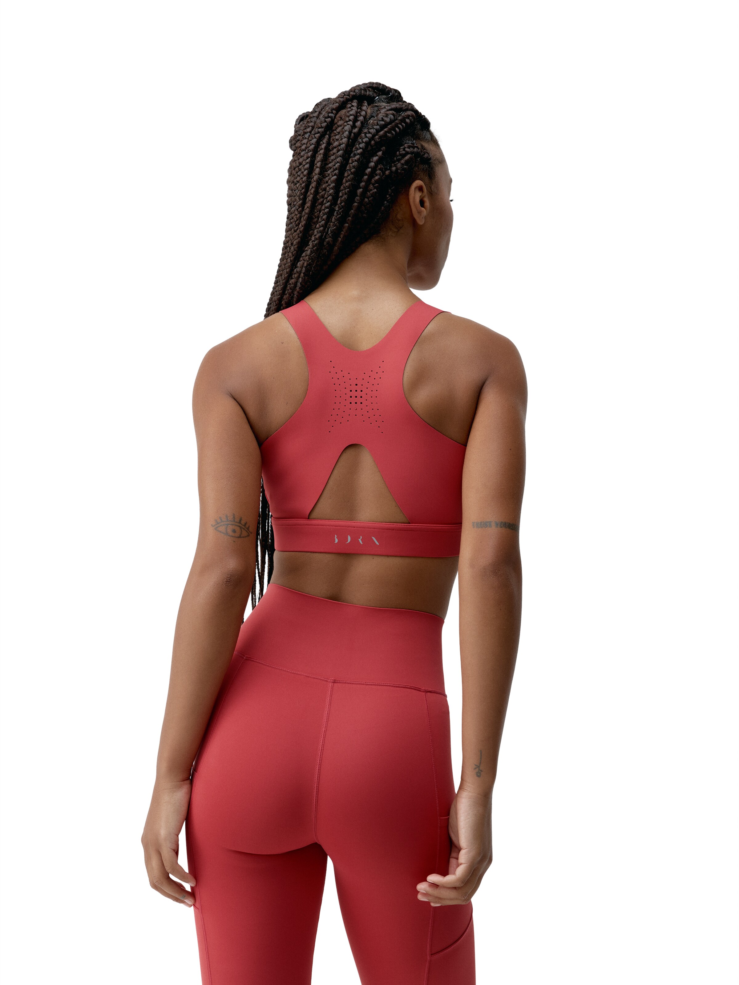 Born Living Yoga Skinny Sportbroek 'Denise ' in Rood