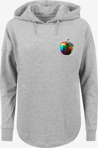 Sweat-shirt 'Colorfood Collection - Rainbow Apple' F4NT4STIC en gris : devant