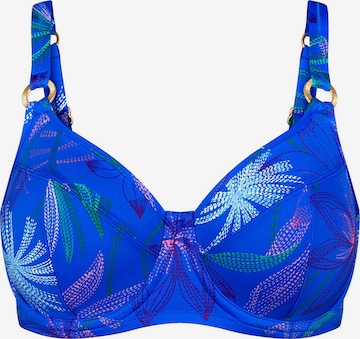 TRIUMPH Minimizer Bikinitop ' Red Label Summer Tropics ' in Blauw: voorkant