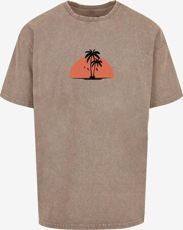 Merchcode Shirt 'Summer - Beach' in Braun: predná strana