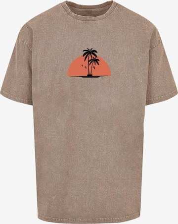 Merchcode Shirt 'Summer - Beach' in Braun: predná strana