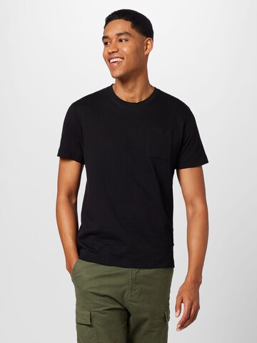 TOM TAILOR Shirt in Black: front