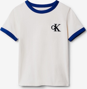 T-Shirt Calvin Klein Jeans en blanc : devant