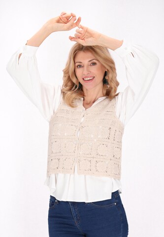 Gilet in maglia 'Fashion Look' di usha FESTIVAL in beige: frontale