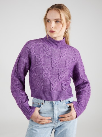 Pull-over QS en violet : devant