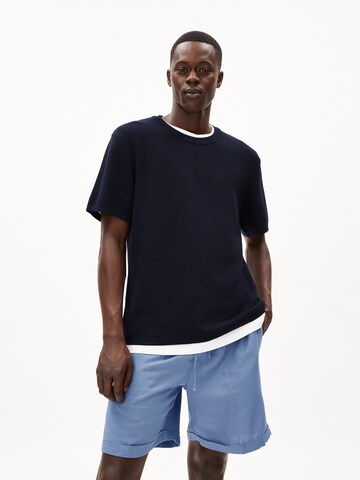 T-Shirt ' ERWAAN ' ARMEDANGELS en bleu : devant