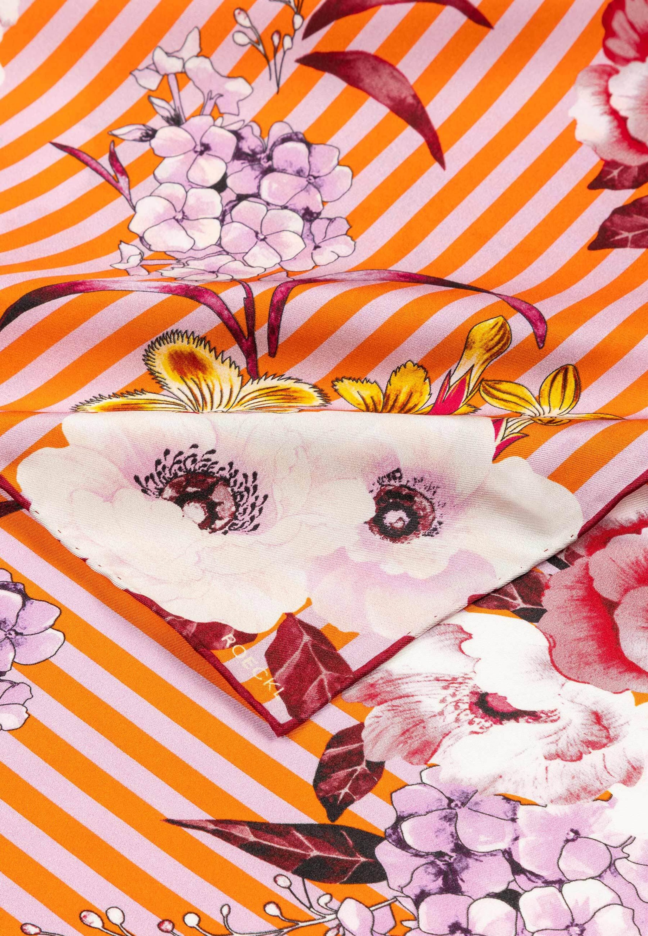 Foulard ' BLOSSOMING STRIPES ' di Roeckl in arancione