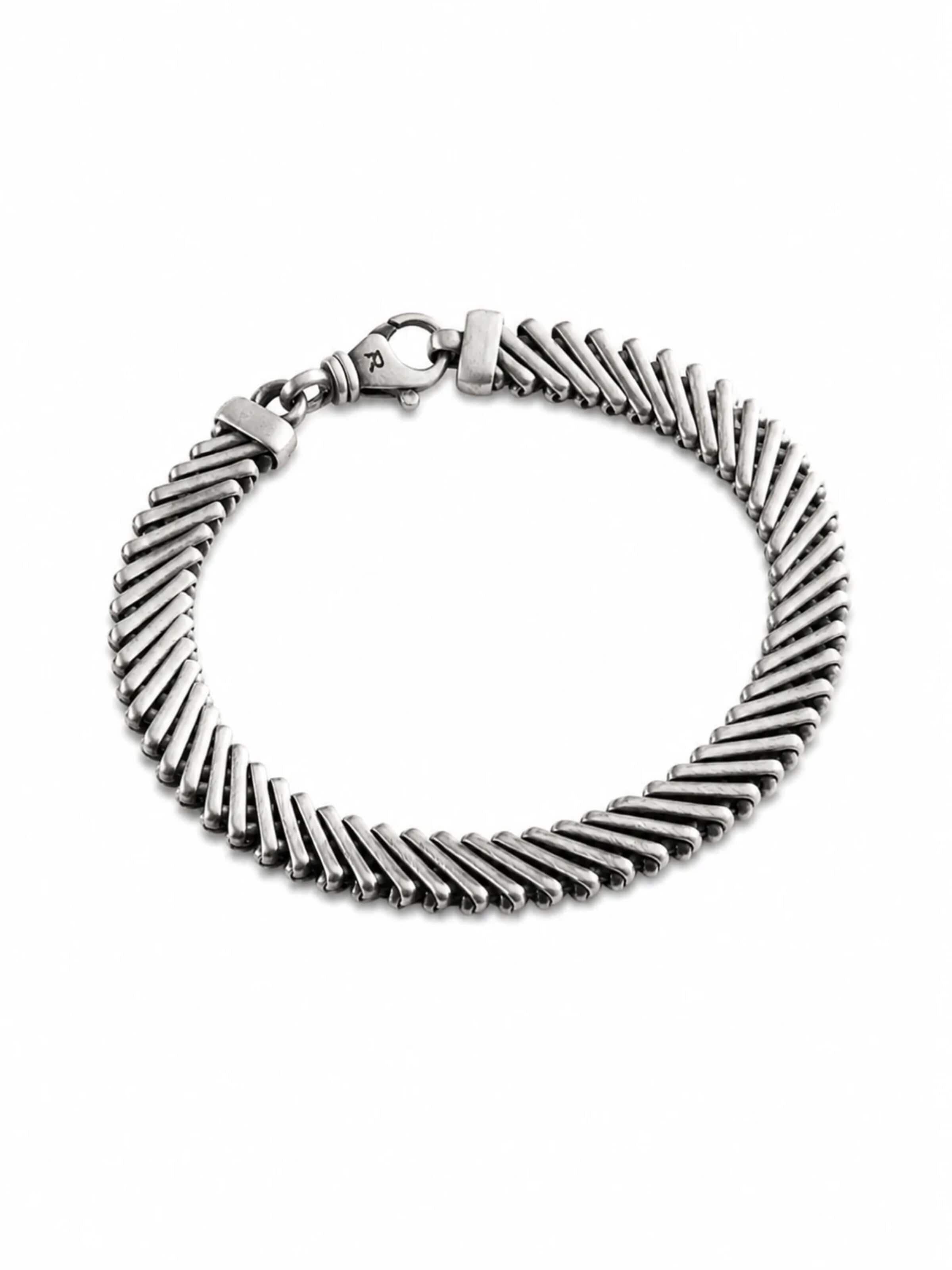 REYTEL - Pulsera 'VALEUR' en plata: frente