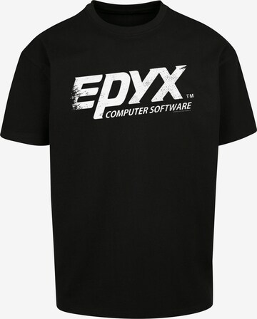 F4NT4STIC T-Shirt 'EPYX Logo Retro Gaming SEVENSQUARED' in Schwarz: predná strana