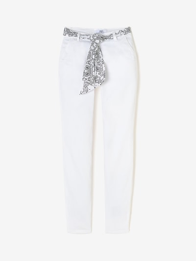 Le Temps Des Cerises Pantalon chino en blanc, Vue avec produit