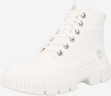 TIMBERLAND Lace-Up Ankle Boots in White: front