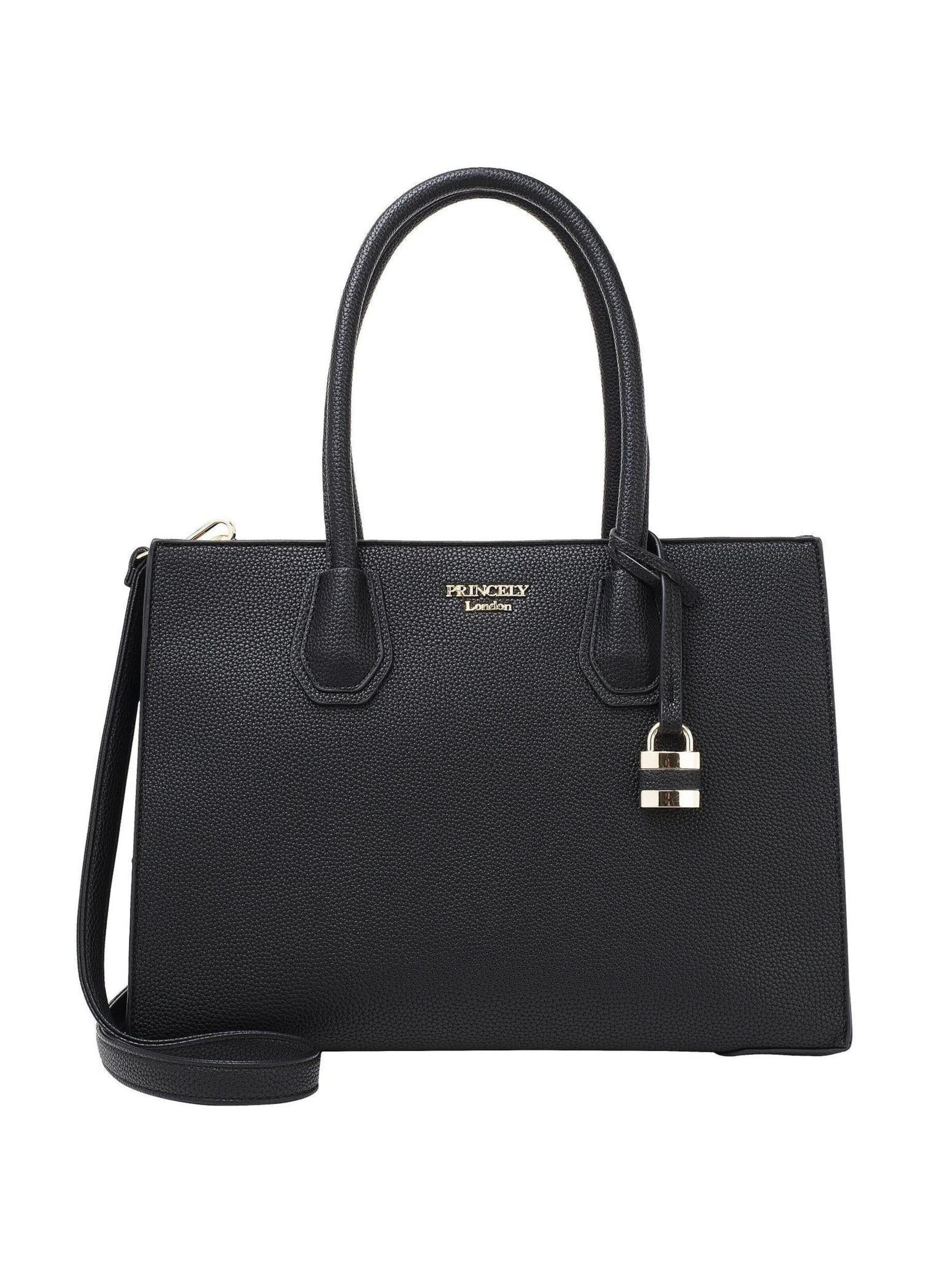 Princely London Handtasche 'Julia'‌‌‌‌‌‌ in Schwarz: Vorderseite
