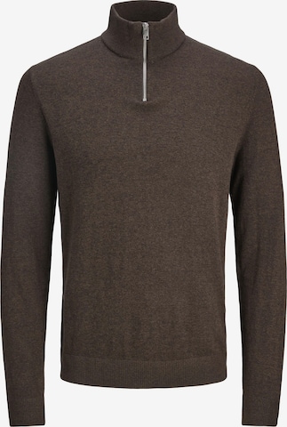 JACK & JONES Sveter 'JJEEmil' - Hnedá: predná strana