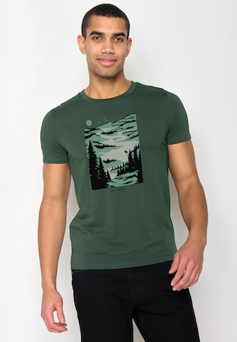GREENBOMB Shirt 'Nature Lakeside' in Groen: voorkant