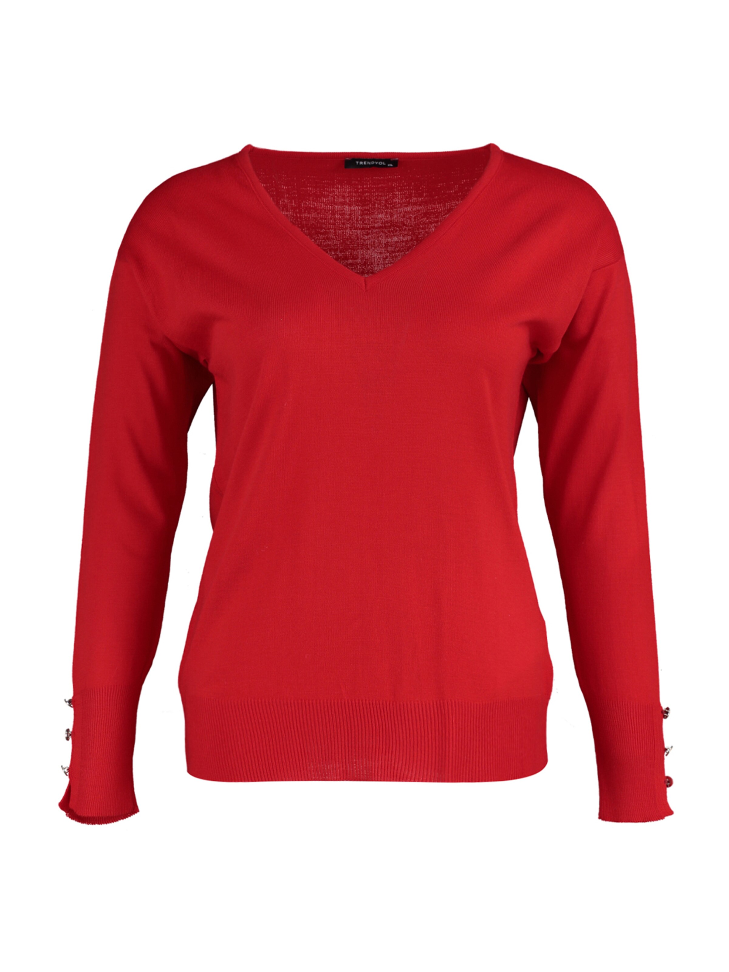 Trendyol Curve Sveter - Červená: predná strana