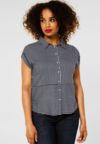 STREET ONE Blouse in Blauw: voorkant