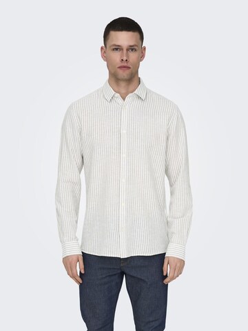 Coupe regular Chemise 'Caiden' Only & Sons en gris : devant