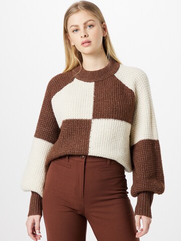 Monki Sweter w kolorze brązowy: przód