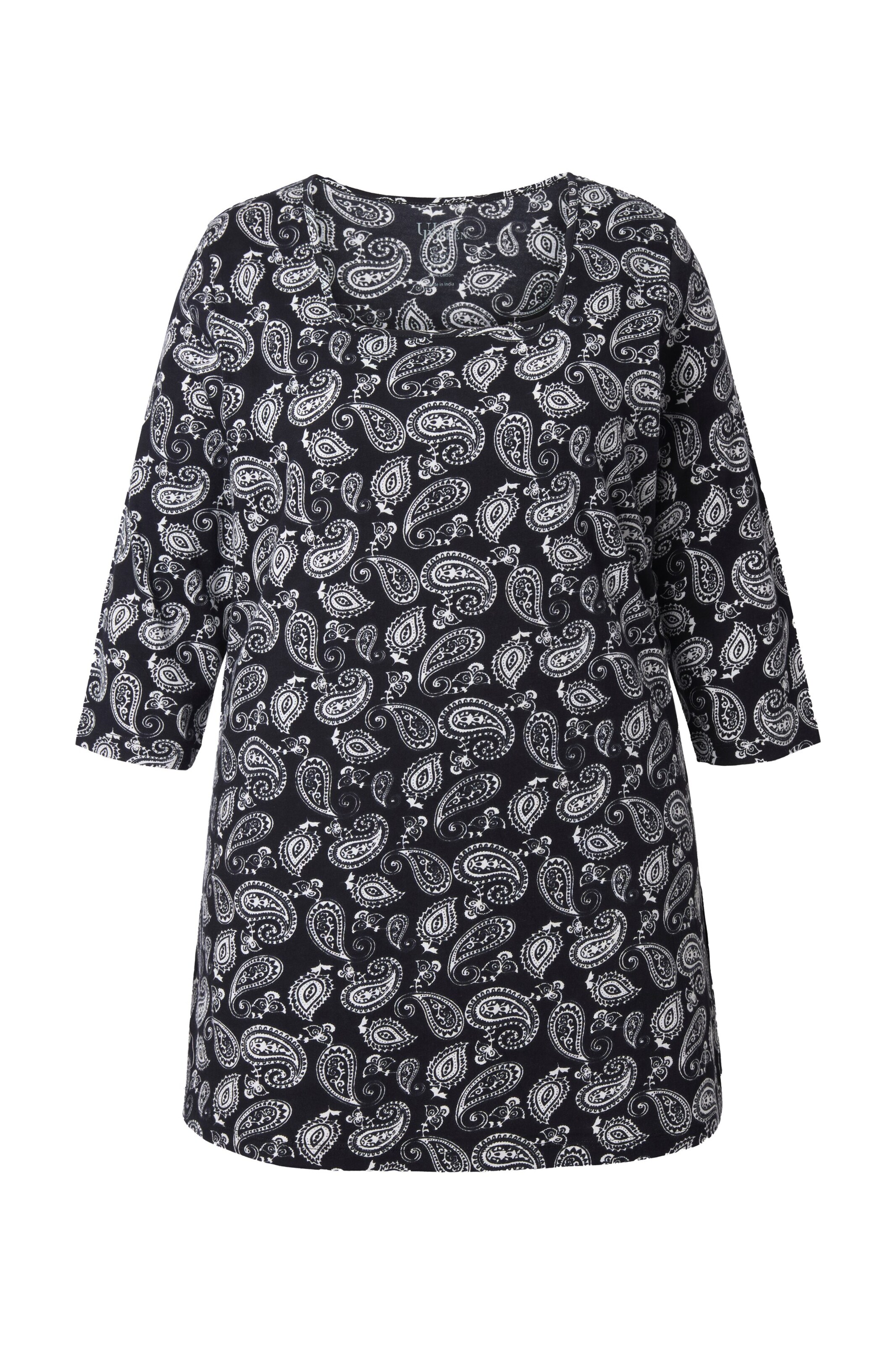 Ulla Popken Shirt in Zwart: voorkant