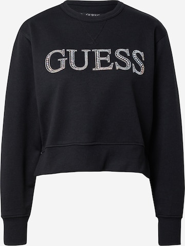 GUESS Sweatshirt 'LINFEA' in Black: front