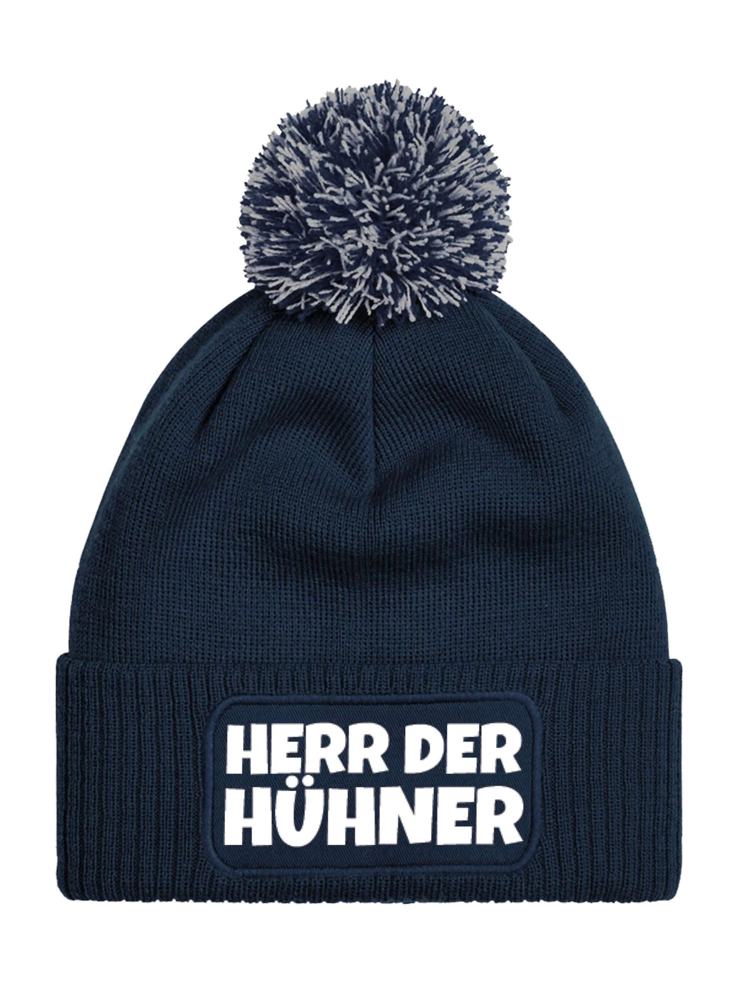 Youth Designz Beanie 'Herr der Hühner' in Blue: front