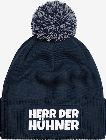 Youth Designz Beanie 'Herr der Hühner' in Blue: front