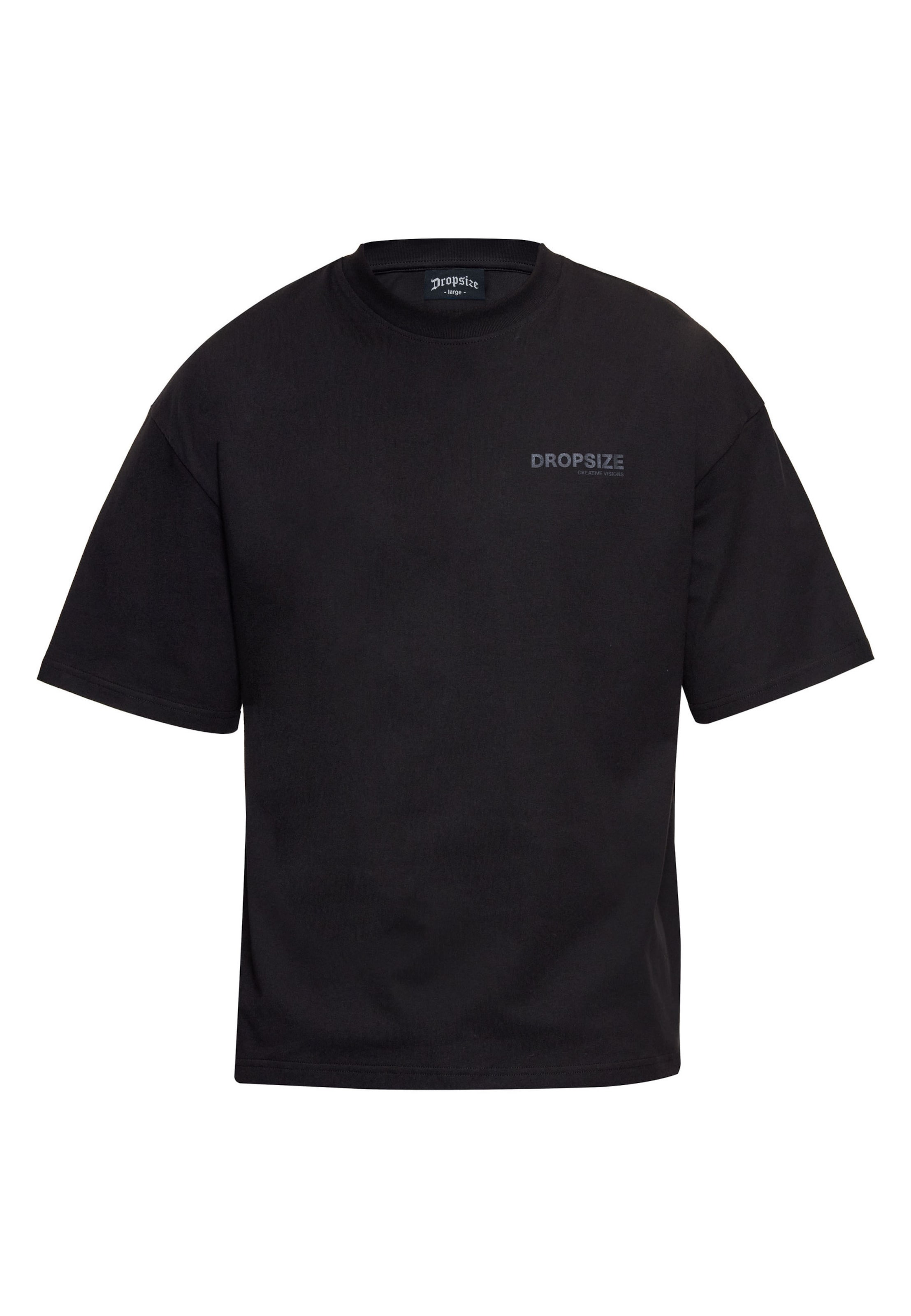 Dropsize T-Shirt in Schwarz: Vorderseite