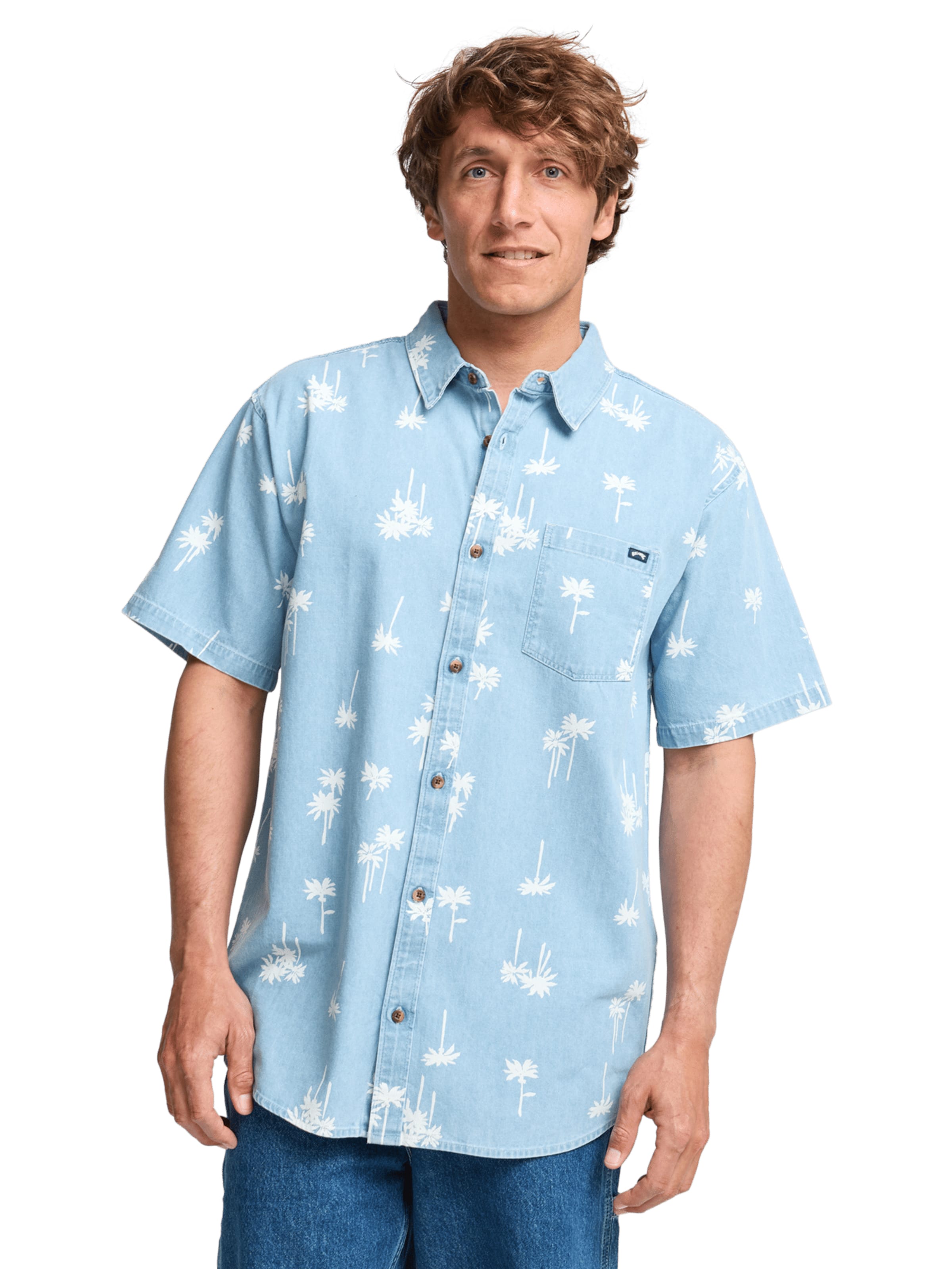BILLABONG Comfort Fit Hemd 'Sundays' in Blau: Vorderseite