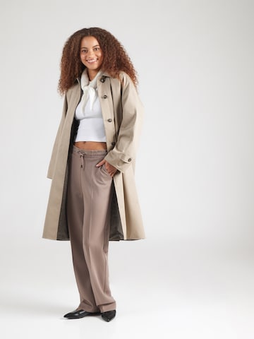 Wide Leg Pantalon à plis monari en gris