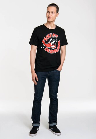 LOGOSHIRT Shirt 'Daffy Duck' in Black