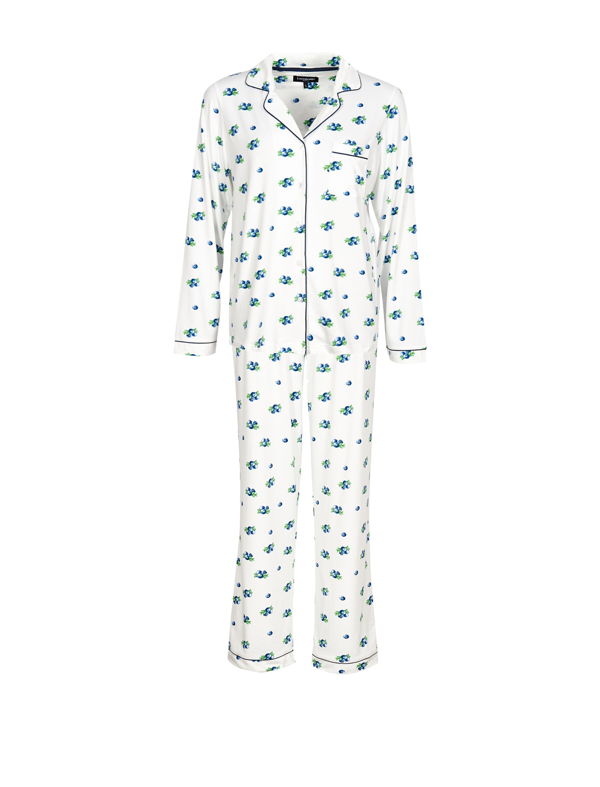 Loungeable Pyjama in Blau: Vorderseite