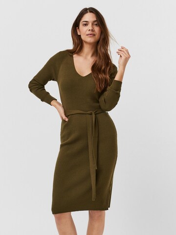 VERO MODA Gebreide jurk 'Gold' in Groen: voorkant