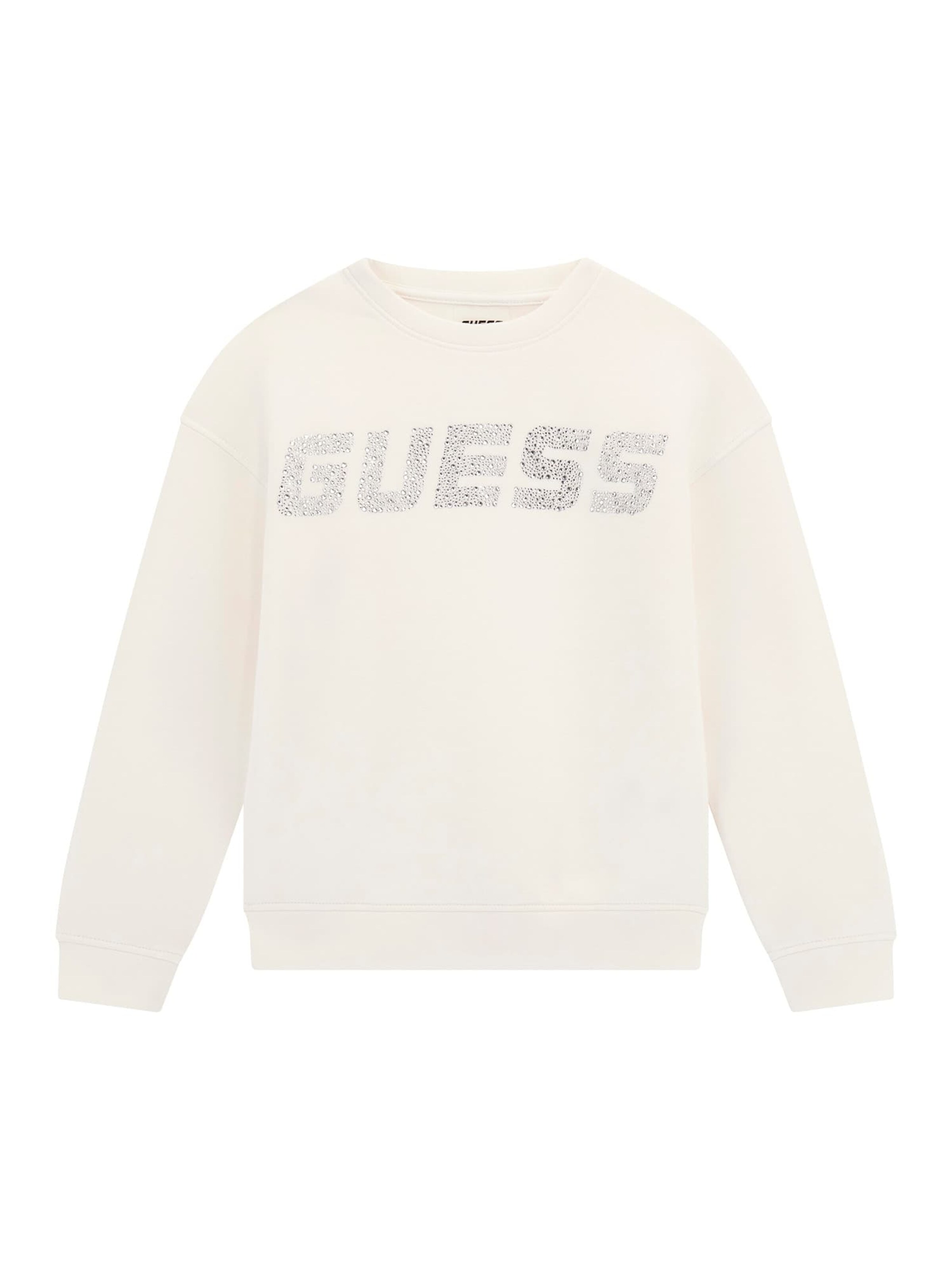 GUESS Sweatshirt 'Scuba' in White: front