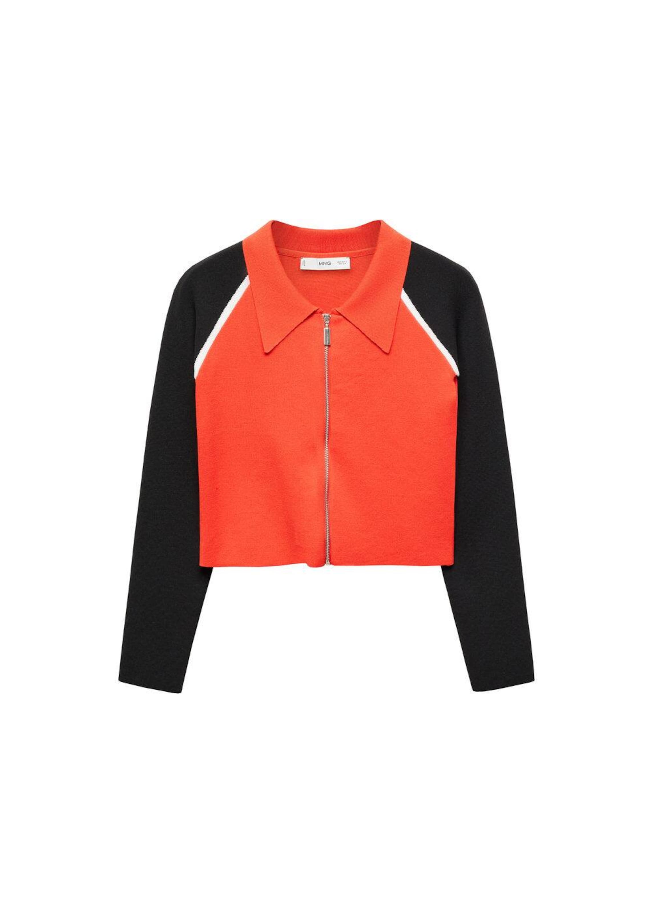 MANGO Cardigan 'Hentai' en rouge / noir / blanc, Vue avec produit