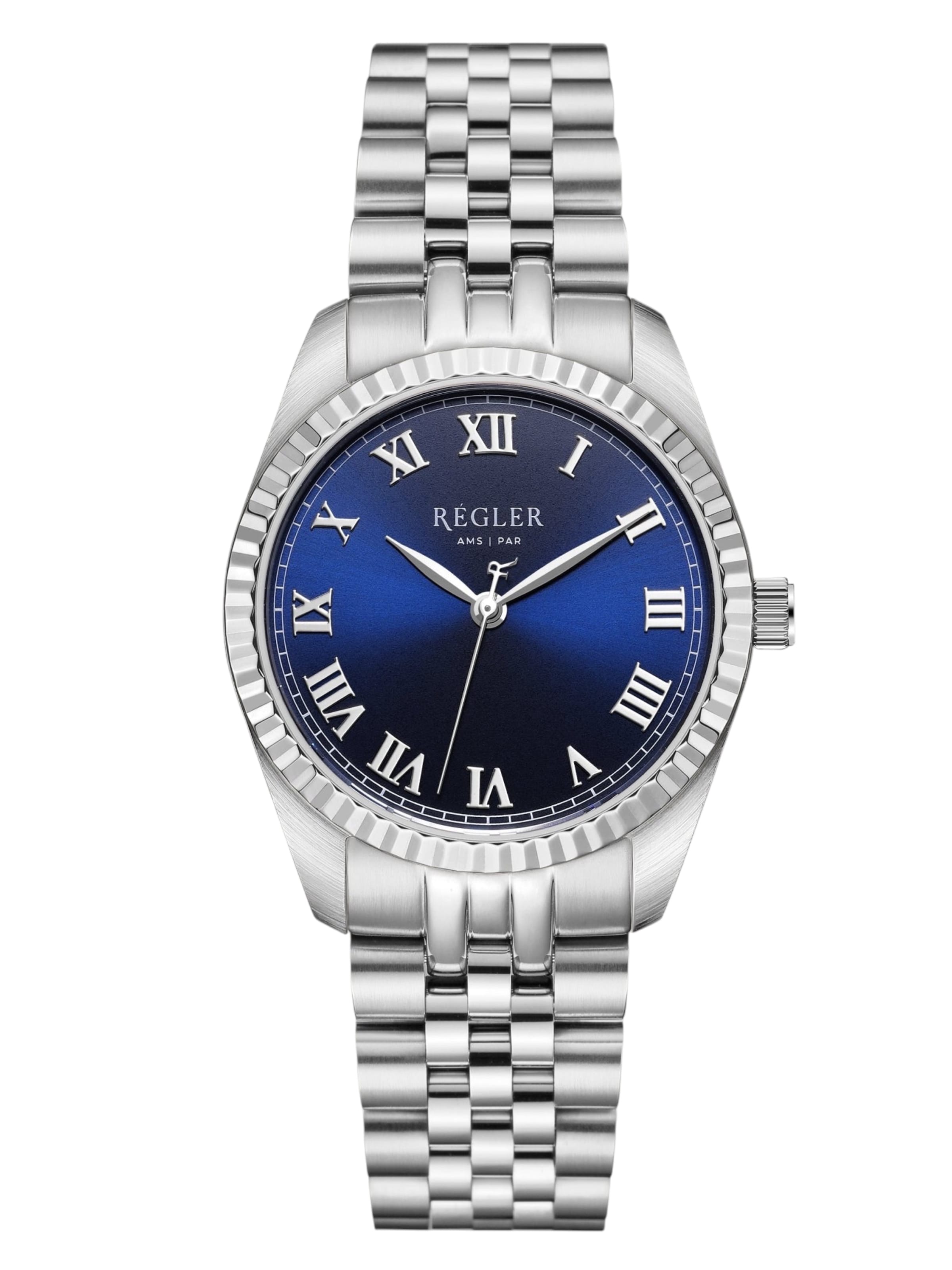 Régler Analoog horloge in Zilver: voorkant