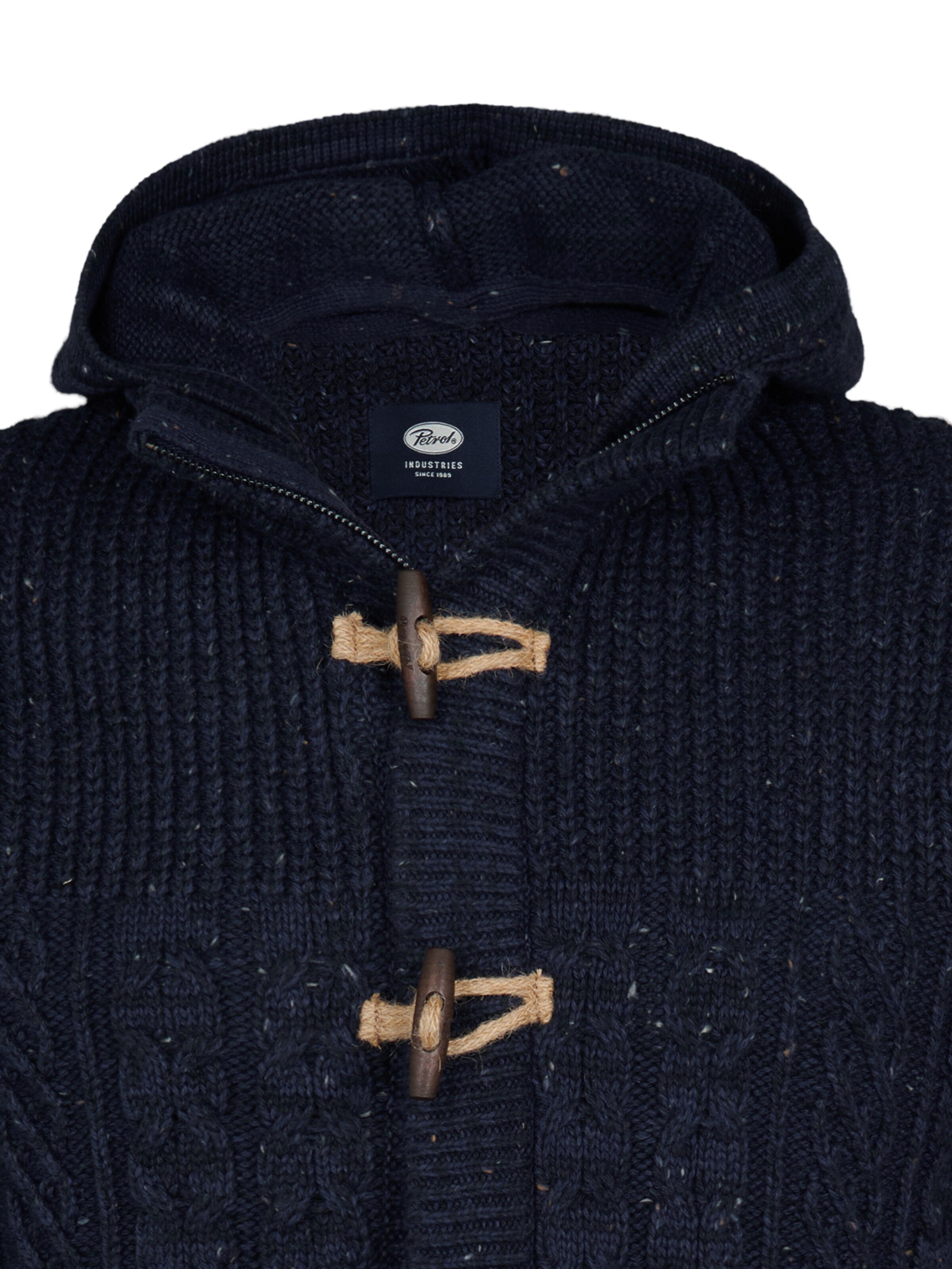Petrol Industries Knit Cardigan in Blue