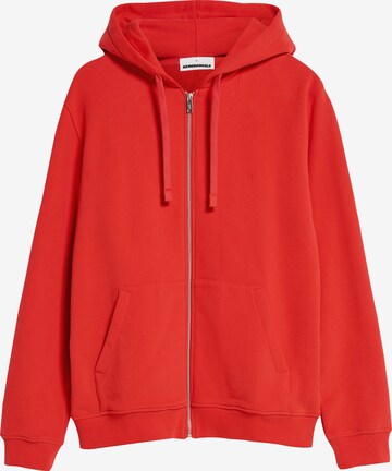 ARMEDANGELS Zip-Up Hoodie 'Saromian' in Red: front