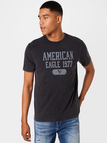 T-Shirt American Eagle en noir : devant