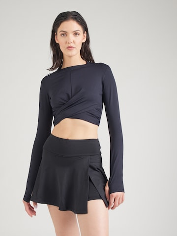 NEBBIA Skinny Sportshirt in Schwarz: Vorderseite