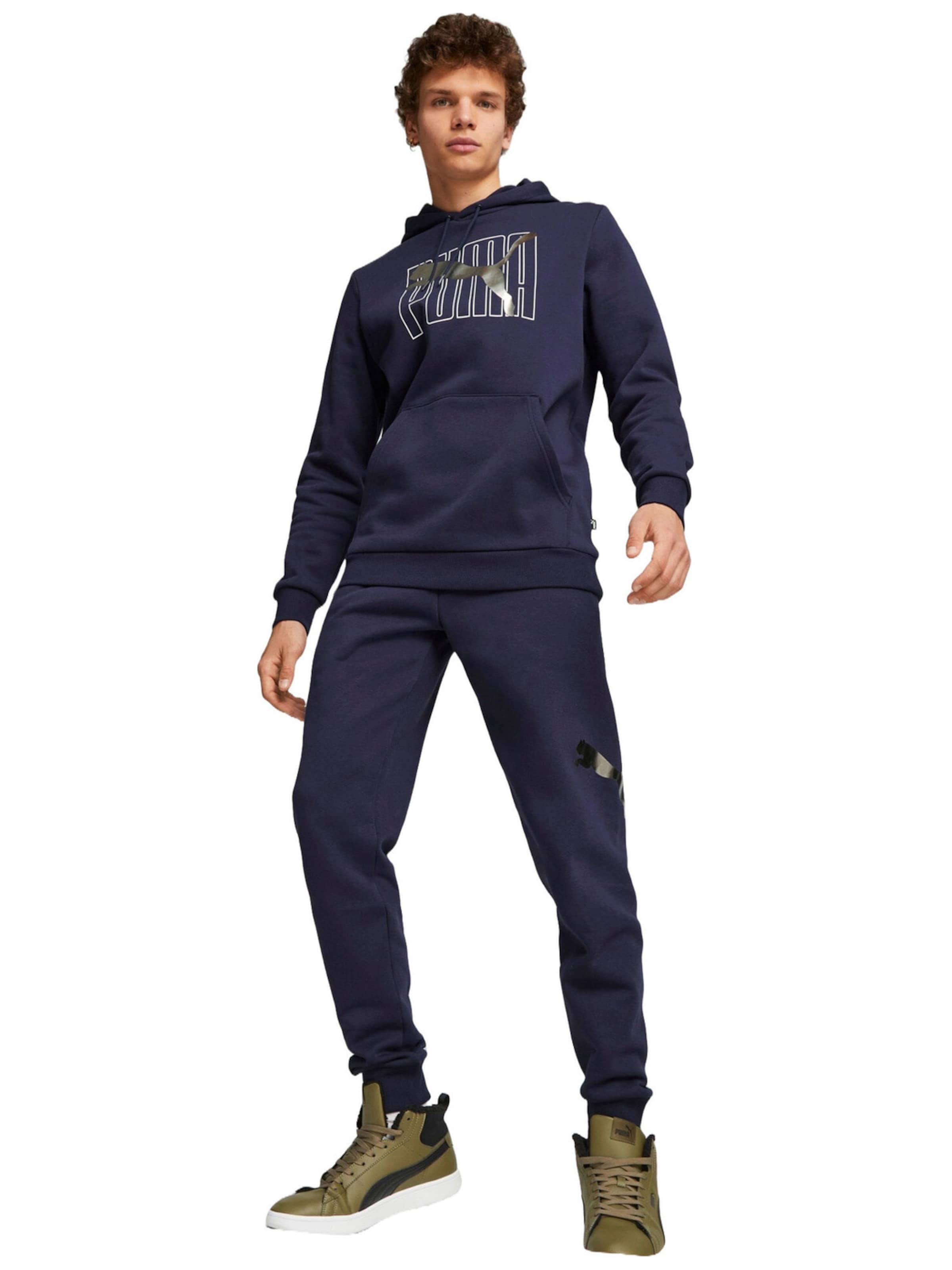 regular Pantaloni sportivi 'Puma Ess Logo Lab Sweatpant' di PUMA in blu: frontale