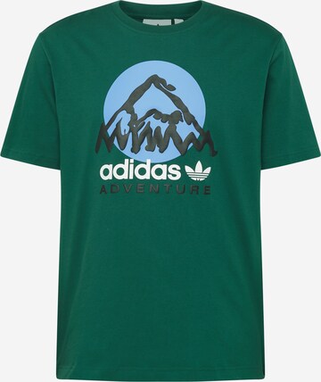 zaļš ADIDAS ORIGINALS T-Krekls 'Adventure Mountain Front': no priekšpuses