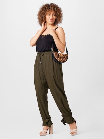 ABOUT YOU Curvy Tapered Pants 'Madita' in Green