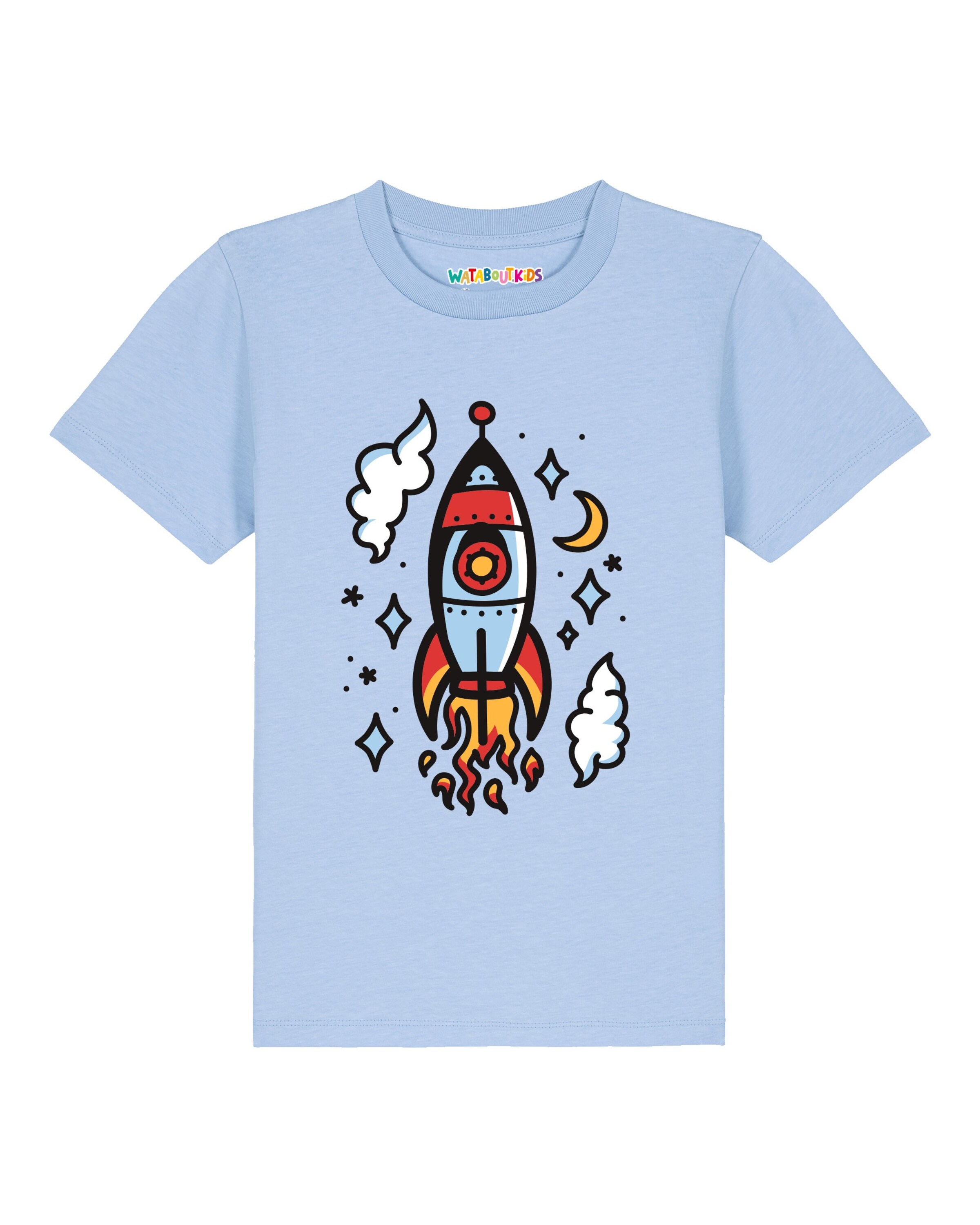 watabout.kids Shirt 'Rakete' in Blue: front
