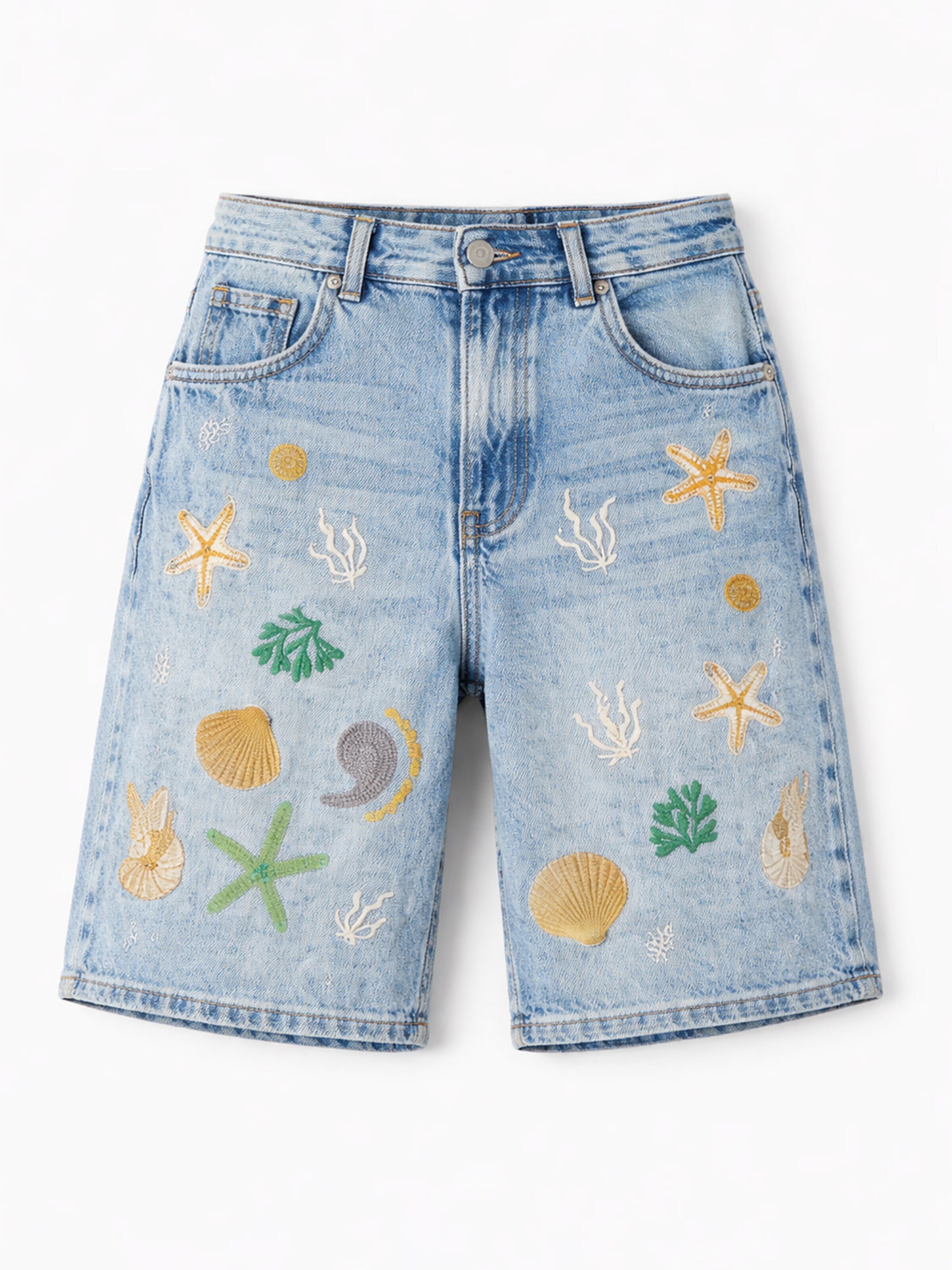 IT'S BASIC Regular Jeans 'BERMUDA DENIM SHORT' in Blue: front