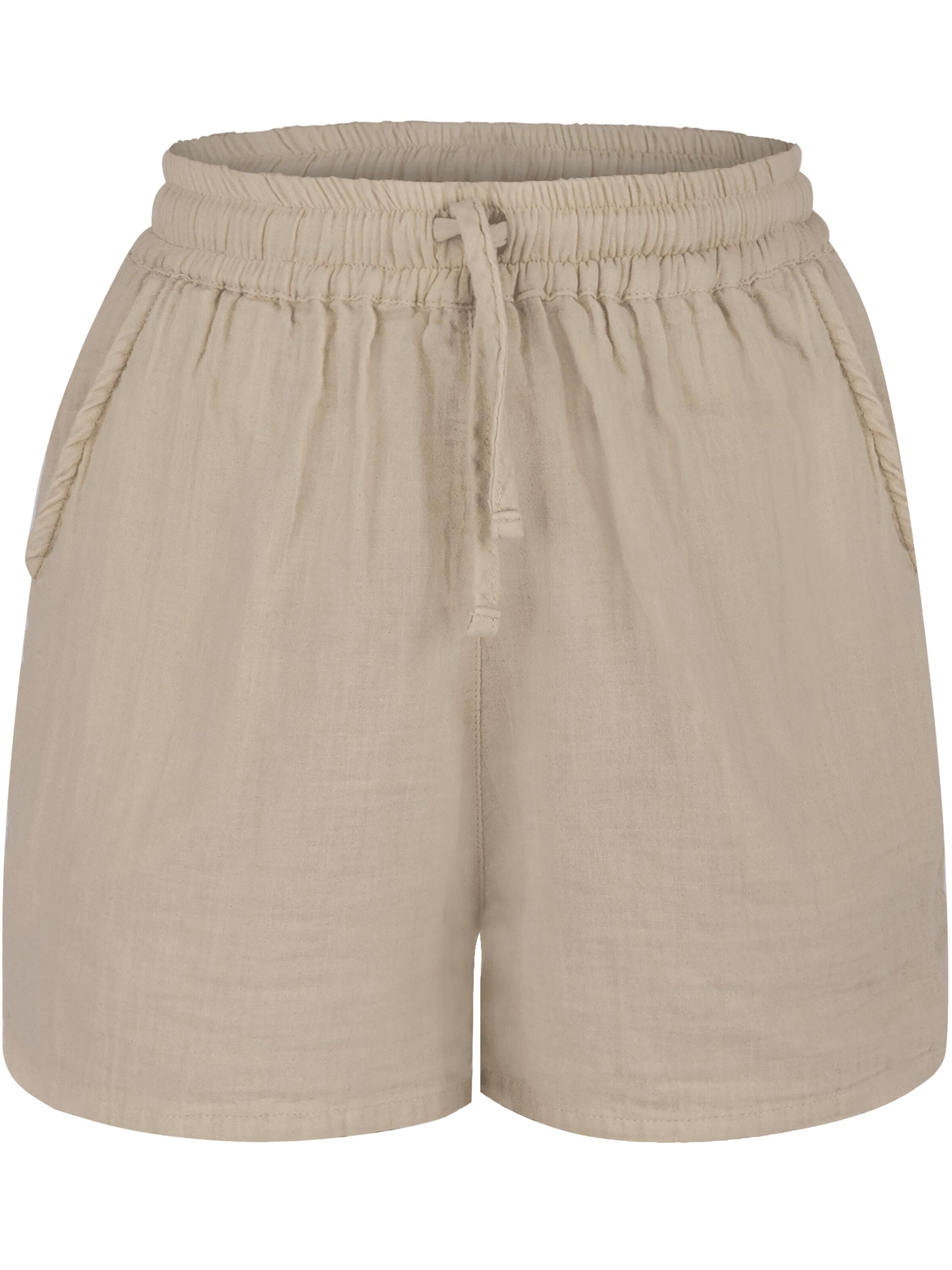 Janice Regular Pants in Beige: front