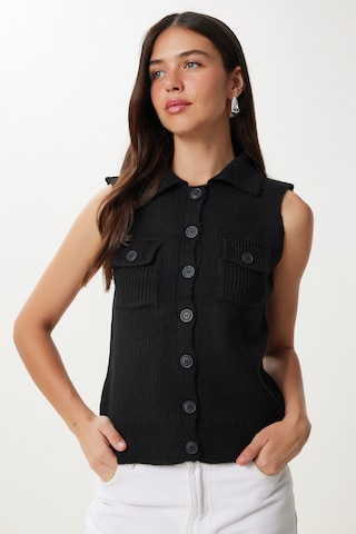 Happiness İstanbul Γιλέκο σε μαύρο: μπροστά