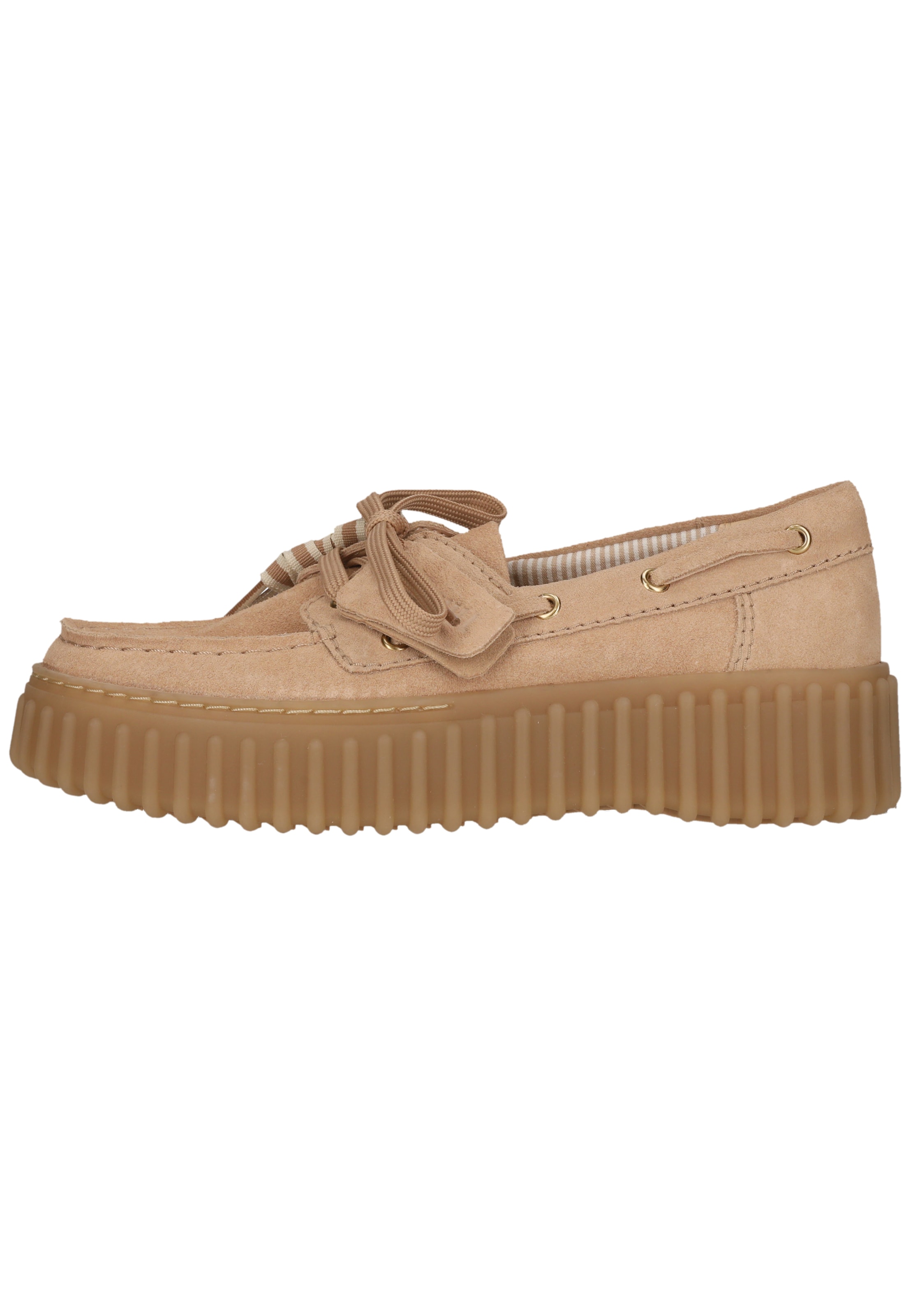 CLARKS Veterschoen 'Torhill Boat' in Beige