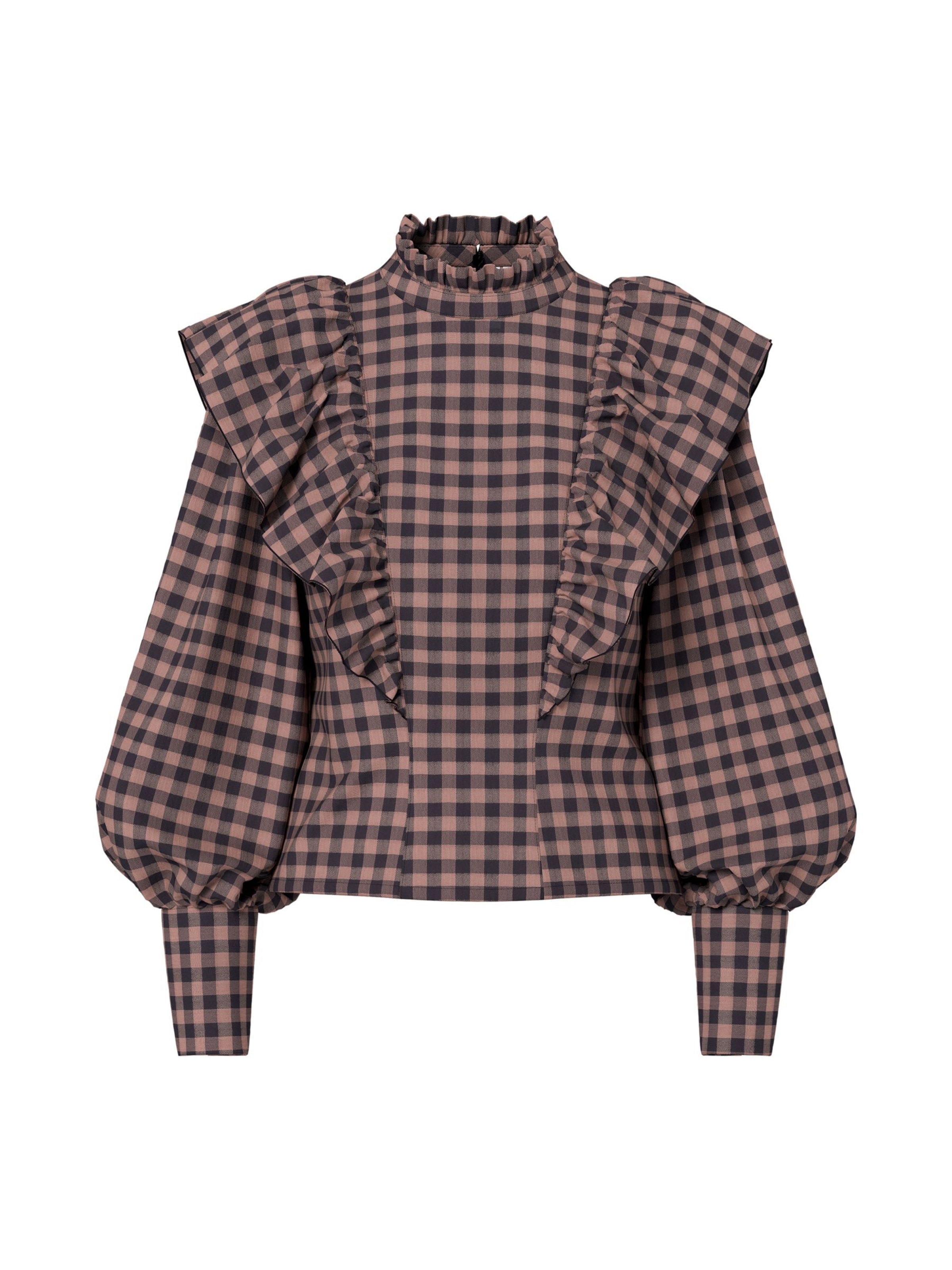 Camicia da donna di HYPEDROP in marrone: frontale