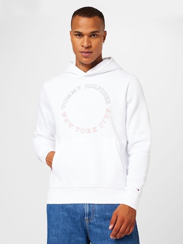 TOMMY HILFIGER Sweatshirt i vit: framsida