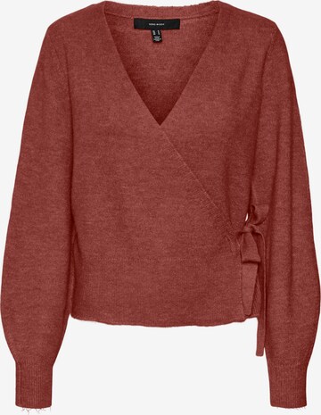 VERO MODA Gebreid vest 'SIMONE' in Rood: voorkant